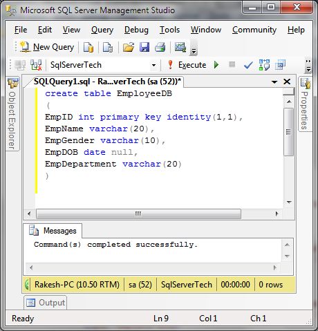 Go to SQL Database Side